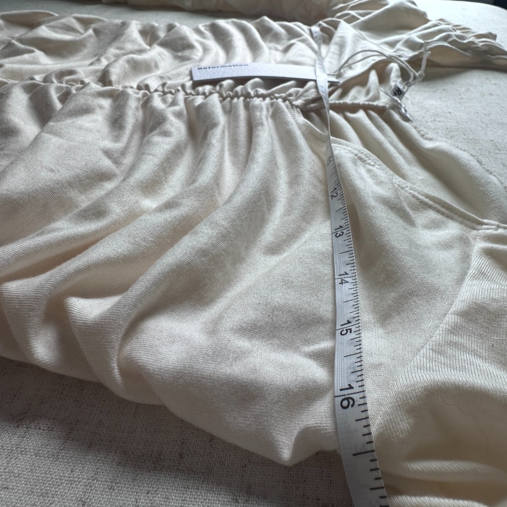 NWT Reformation Leonora Knit Top Cream – Size L - Picture 7 of 9